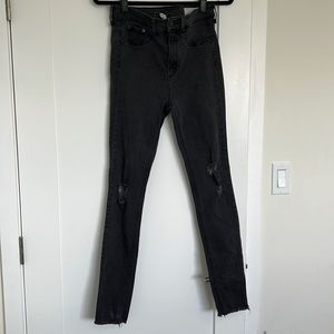 Rag & Bone distressed gray denim